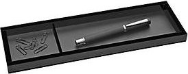 Stiftschale Wedo Black Office in Schwarz mit 2 Fächern, Breite: 9,6 cm, Tiefe: 31,0 cm, Höhe: 1,9 cm - Bild 1