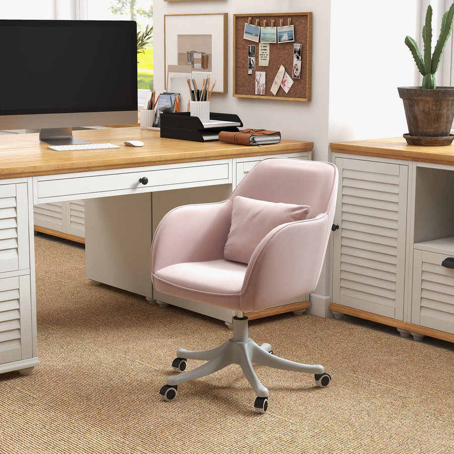 Vinsetto Massagebürostuhl Schreibtischstuhl mit Vibrationsfunktion und verstellbaren Armlehnen, B/T/H: 55 x 65 x 79-89 cm - Bild 2