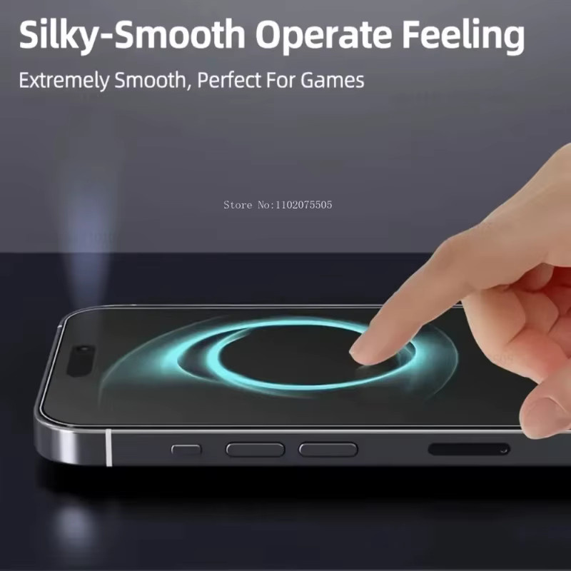 3er-Pack HKZS Displayschutzfolie aus mattem gehärtetem Glas für iPhone Modelle, Anti-Glare Schutzfolie in Transparent - Bild 3