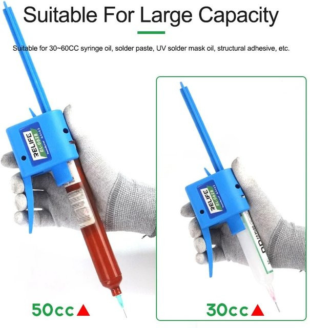 RELIFE Manueller Lötflussmittel-Spender Schweißöl-Extruder für UV-Paste und Klebstoff in Blau - Bild 1