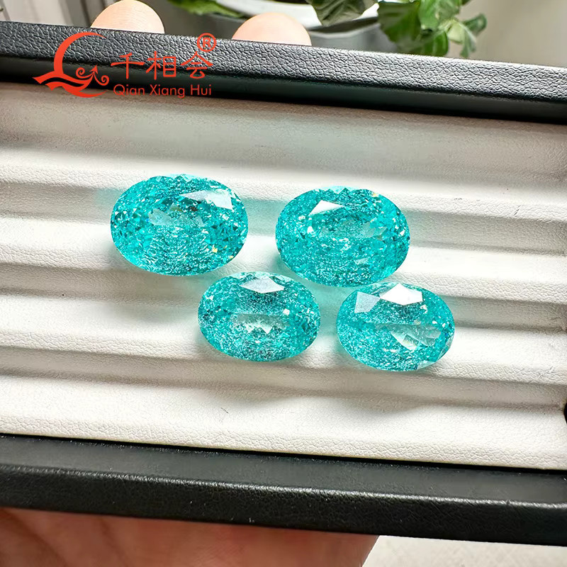 Paraiba-Turmalin, Neonblau, oval geschliffen, 20-30 Karat, loser Edelstein - Bild 2