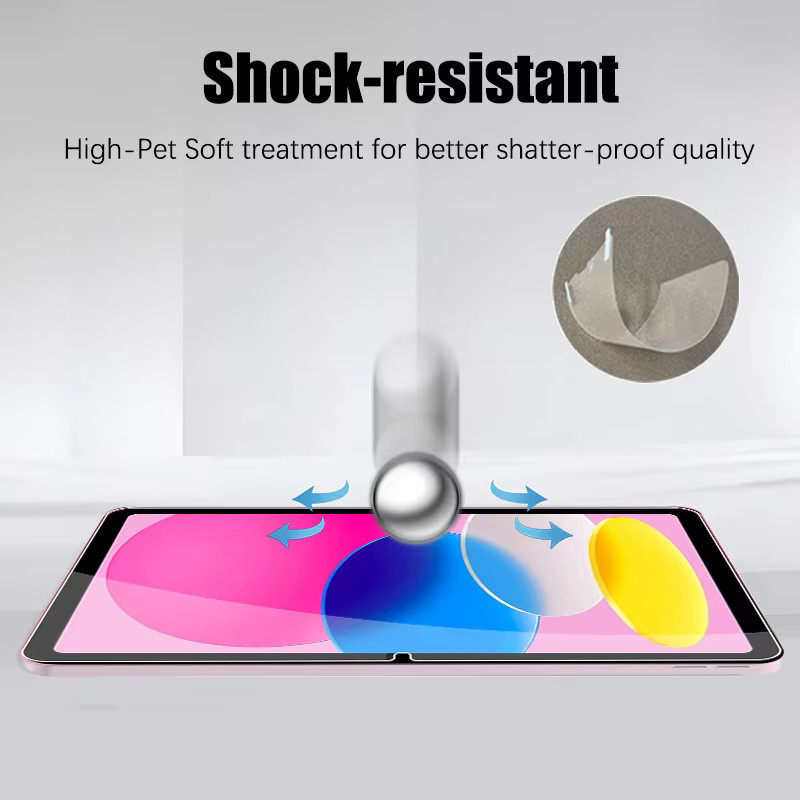 3-teiliges Haustier-Displayschutz Set für Apple iPad in Transparent, kompatibel mit iPad 11, A16, 10. Generation, 9., 8., 7., 6., 5. Generation sowie Mini 7, A17 Pro und Mini 6, Schutzfolie ohne Glas - Bild 4