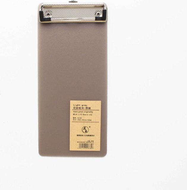 Klemmbrett aus Kunststoff mit goldenem Clip in Grau oder Gold, Schreibtablett für Dokumente und Schreibblöcke, Breite: 31,5 cm - Bild 1
