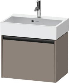 Duravit Waschtischunterschrank Ketho.2 Compact mit 1 Auszug, wandhängend, Grau matt, B/T/H: 58,4 x 39,0 x 44,0 cm - Bild 1