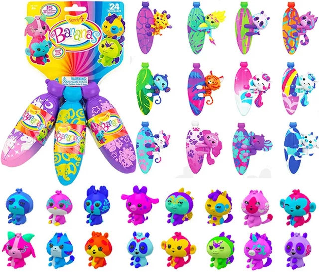 Bandai Bananas Bunch Wildblütenbaum Duftende Tiere, Finger-Überraschungsspielzeuge, Bunt / Mehrfarbig, Nicht für Kinder unter 3 Jahren - Bild 1