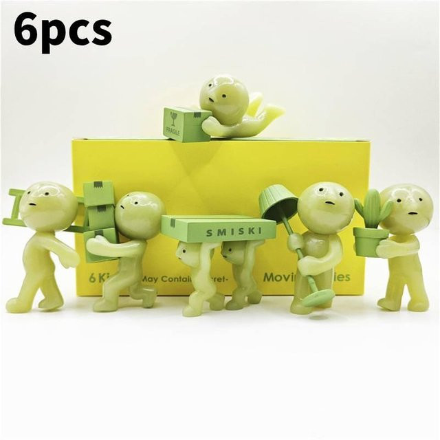 DewBloom Corner Buddy Glow In The Dark Sammlerfiguren, 6-teiliges Set - Bild 1