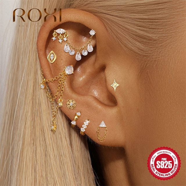 ROXI Piercing, 925 Silber, Damen, Stern/Blume - Bild 1