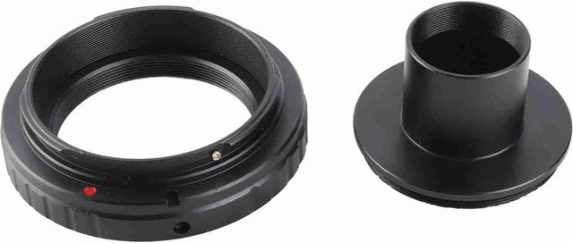 Koogeelife Metalladapter T-Mount 0,965 Zoll für astronomische Teleskop-Okulare und SLR-Kameras, Schwarz - Bild 1