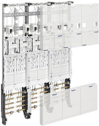 Hager ZL3EH26 Komplettfeld Verteilerkasten aus Stahl in Weiß B/H/T: 105,0 x 110,0 x 20,5 cm - Bild 1