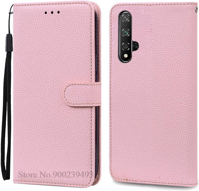 Huawei Nova 5T Brieftasche Flip Cover Handyhülle in Rosa - Bild 1