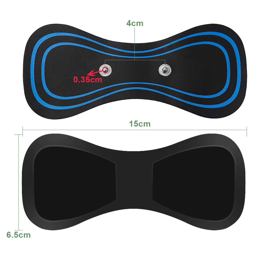 Raiuleko EMS Massagepads Schwarz für Tens Body Massager und Muskelstimulatoren als Ersatz-Zubehör - Bild 2