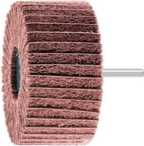 PFERD TOOLS POLINOX Vlies-Schleifstift PNZ für Feinschliff und Finish, Durchmesser: 100 mm, Breite: 50 mm, Schaft-Durchmesser: 6 mm, Körnung A180, Farbe: Braun - Bild 1