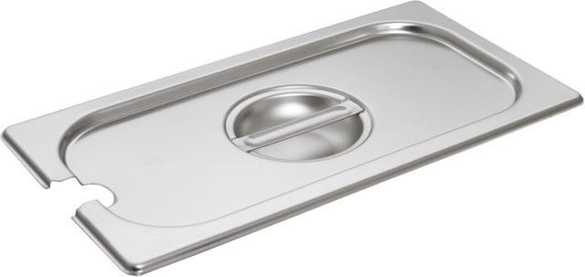 Schneider GN 1/3 Deckel mit Löffelaussparung aus Edelstahl in Silber, Tiefe: 3 cm - Bild 1