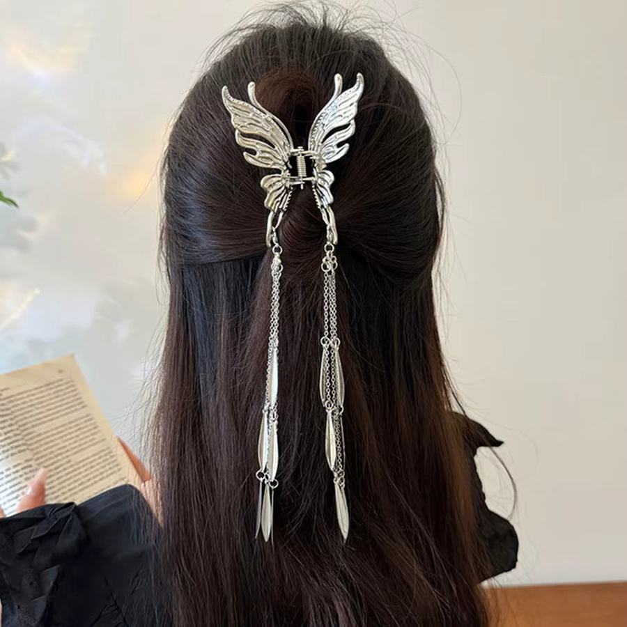FORWOT Haar Klemme Schmetterling, Perle, Damen - Bild 4