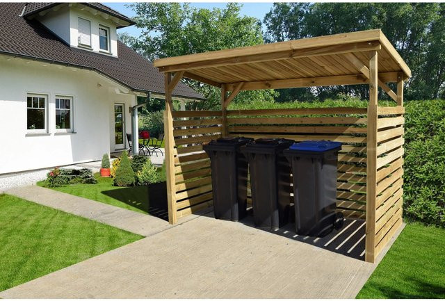 Weka Unterstellplatz Pent in Braun aus Holz B/T/H: 204 x 114 x 114 cm - Bild 1