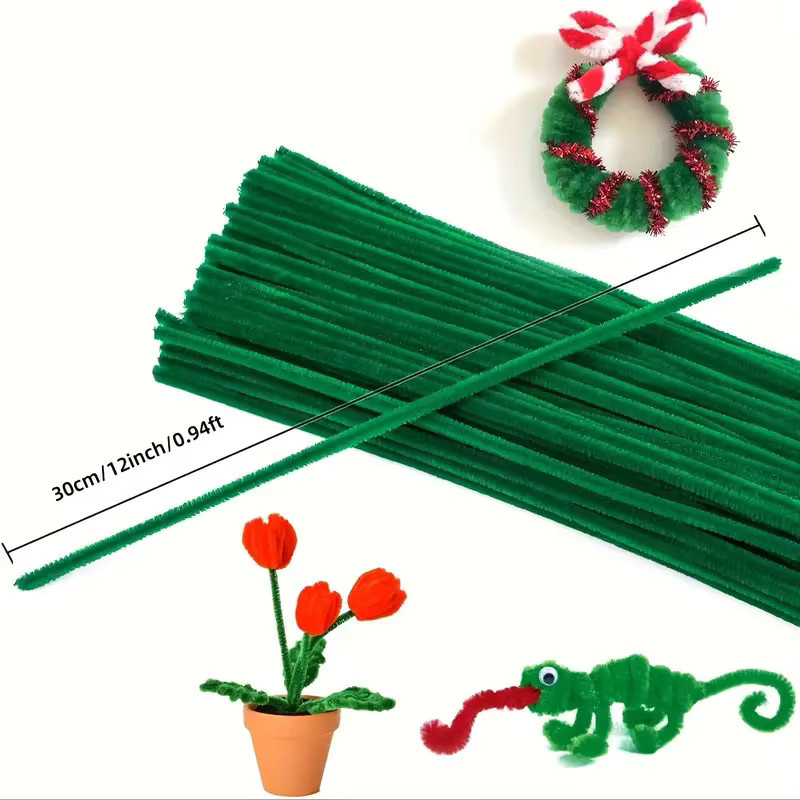 400 Stück Chenille-Pfeifenreiniger in 4 verschiedenen Farben für deine DIY-Bastelprojekte - Bild 2