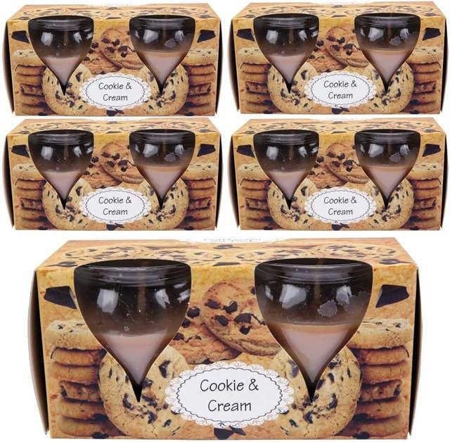 HS Candle Duftkerzen Creation Cookie Cream 10er Pack Tealights in Beige - Bild 1