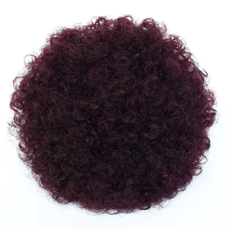 htonicca Afro Puff Kordelzug Pferdeschwanz, Brasilianisches Echthaar, Unisex - Bild 4