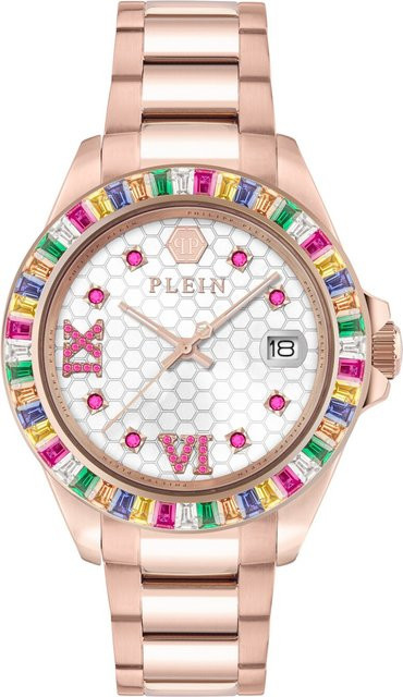 Philipp Plein Damenuhr Lady Empire, Quarz, Edelstahl, Silber, 39 mm, 5 ATM - Bild 1