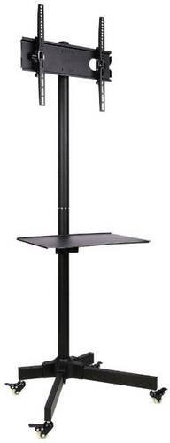 TECHly ICA-TR21 TV-Rollwagen Schwarz für 58,4 cm bis 139,7 cm Bildschirme mit VESA 400x400 mm und Neigefunktion - Bild 1