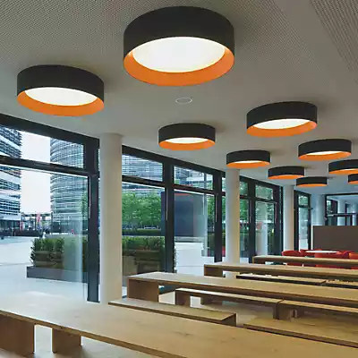 Artemide Tagora LED Deckenleuchte rund in Grau/Weiß, Durchmesser: 57 cm