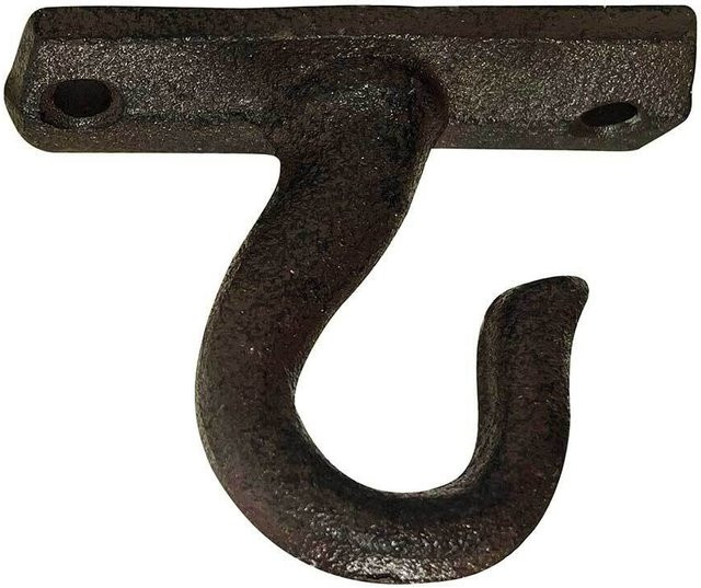 Rustikaler Deckenhaken und Wandhaken aus Gusseisen im Antik-Stil, Farbe Braun, Durchmesser: 5 cm - Bild 1
