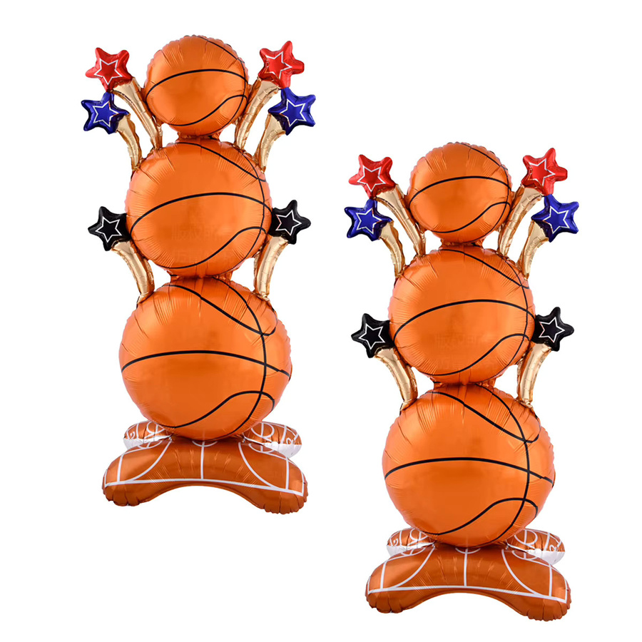 EACH PARTY Basketball-Folienballons für deine Geburtstagsparty, Orange, Höhe: 158 cm - Bild 2