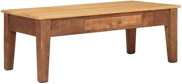 vidaXL Couchtisch aus Massivholz Mango in Braun, modern und rechteckig, B/T/H: 110 x 55 x 40 cm - Bild 1