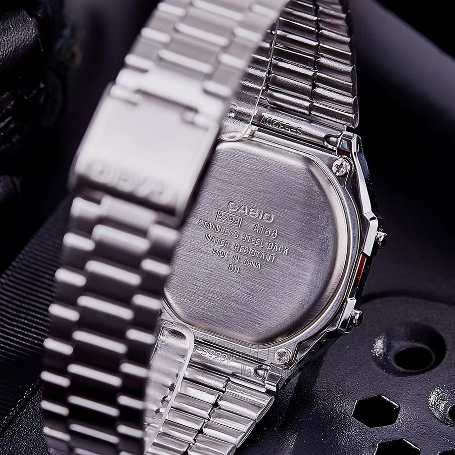 Casio Digitaluhr, Quarz, Edelstahl, Silber, Herren - Bild 5