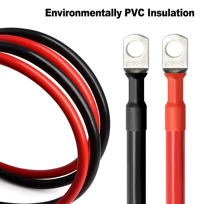 Batterie-Wechselrichterkabel mit SC-Stecker aus Kupfer und PVC-Isolierung für Solaranlagen und UPS, Farben: Schwarz und Rot, Längen: 20 cm bis 100 cm - Bild 4