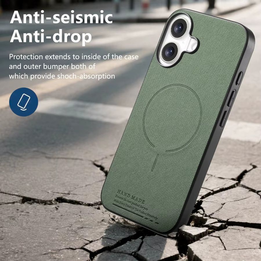 Magnetische Lederhülle für Xiaomi 17T 15T Pro 5G Stoßfeste Schutzhülle in Grau oder Grün - Bild 4