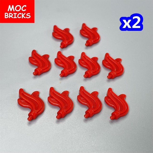Yiran toy MOC Steine Flamme Feuer Fackel mit Feder Schwanz, 20-teiliges Set, ab 6 Jahren - Bild 1