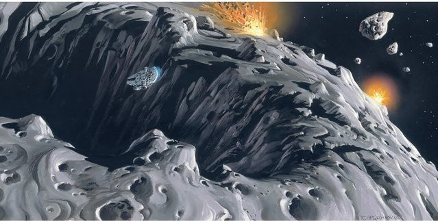 Komar Fototapete Vlies Star Wars Classic RMQ Asteroid, Multicolor, Breite: 500 cm, Höhe: 250 cm - Bild 1