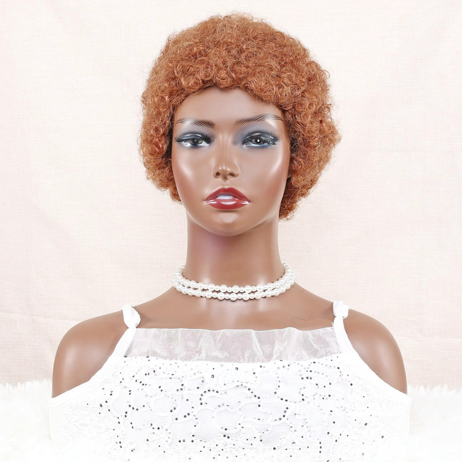Linhua Afro-Perücke, mittelbraun, verworrene Locken, Damen - Bild 2