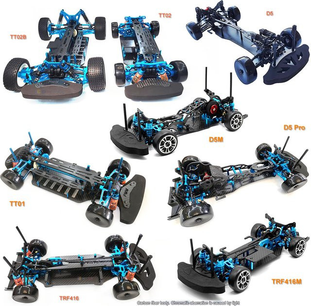 Tamiya Sakura TT01 TT02 TT02B V2 Pro, RC Auto, 1:10, 4WD, Metall, Set - Bild 1