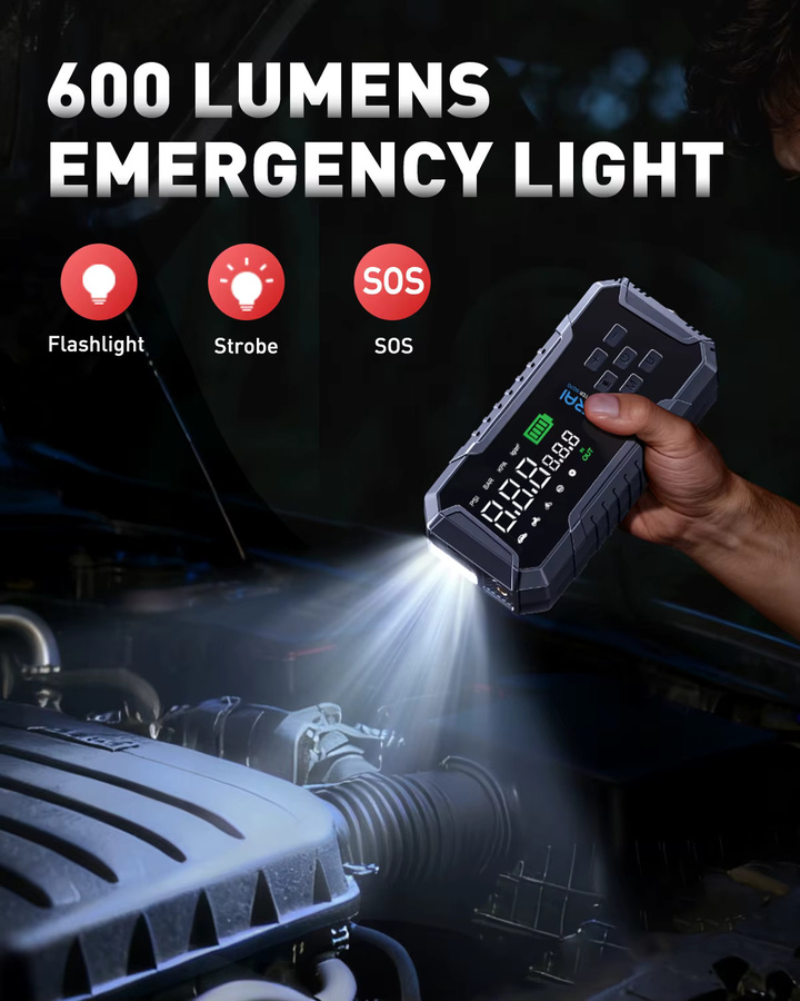 UTRAI 4000A Auto-Starthilfe mit 160PSI Luftkompressor und 16000mAh Powerbank in Schwarz - Bild 5