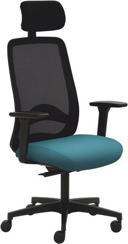 Mayer Sitzmöbel Drehstuhl 2228 mit Kopfstütze und Armlehnen, Türkis, B/H: 70 x 138 cm - Bild 1