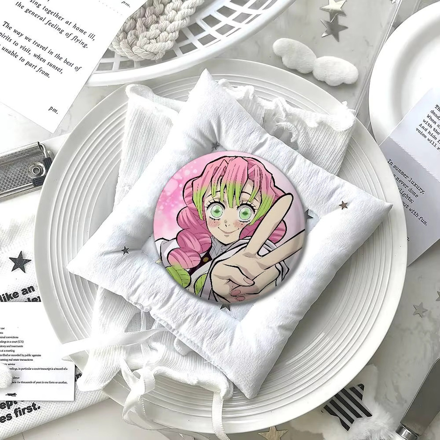 Anstecknadel Acryl, runde Cartoon-Broschen, Unisex - Bild 5