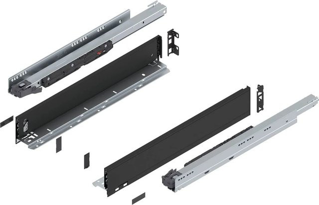 Blum Legrabox Pure Set Schubladensystem mit Blumotion Soft-Close, Nennlänge: 550 mm, Tragkraft: 70 kg, Farbe: Carbonschwarz Matt - Bild 1