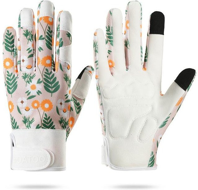 XIHE Gartenhandschuhe aus Baumwolle, dornensicher und atmungsaktiv, mehrfarbig, Größe S - Bild 1