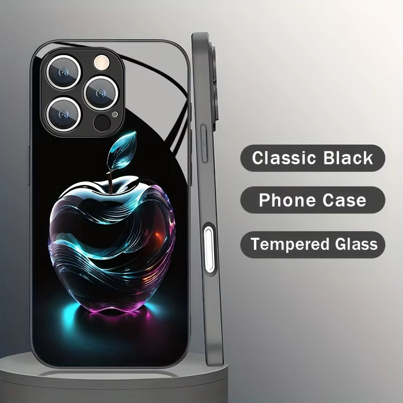 Handyhülle mit blauem Kristallmuster aus gehärtetem Glas für Apple iPhone 11 bis iPhone 17 Pro Max und weitere Modelle - Bild 5