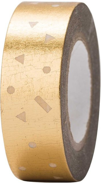 Rico Design Paper Poetry Washi Tape mit Gold-Konfetti und Hot Foil Effekt, Breite: 1,5 cm, Länge: 10 m - Bild 1