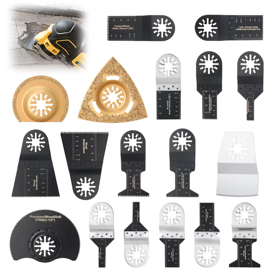 42-teiliges universelles Multitool-Sägeblatt-Set von ACFAN mit geschlossener Rückseite für Holz, Kunststoff und Metall - Bild 6