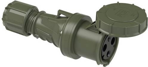 PC Electric Power Twist 233-6.u CEE Kupplung 63A 3polig grün IP67 - Bild 1