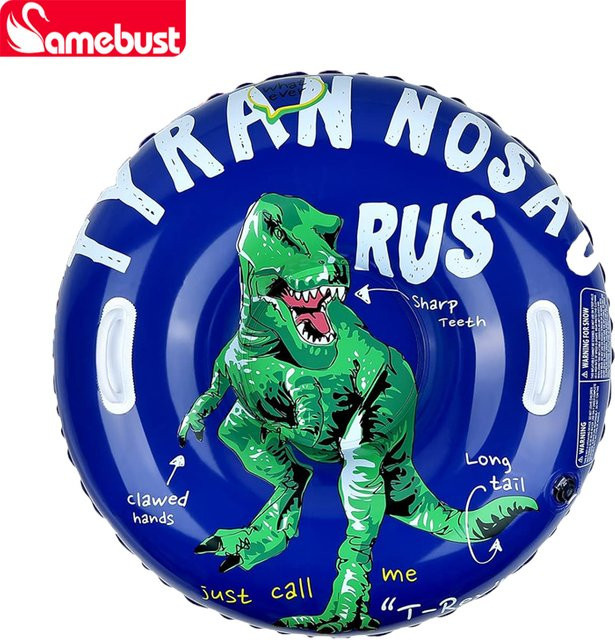 Camebust Dinosaurier-Schneereifen, aufblasbarer Schneeschlitten mit Griffen - Bild 1