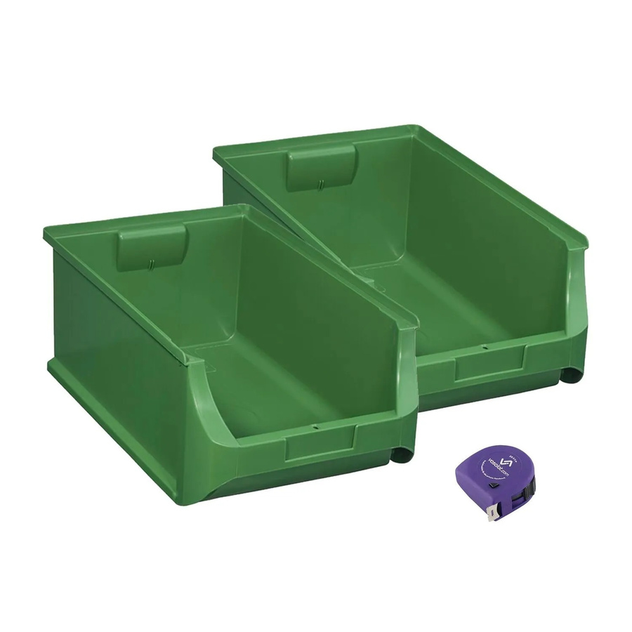 vasalat Set Stapelboxen Größe 5, Grün, 2 Stück, B/T/H: 50,0 x 31,0 x 20,0 cm - Bild 2