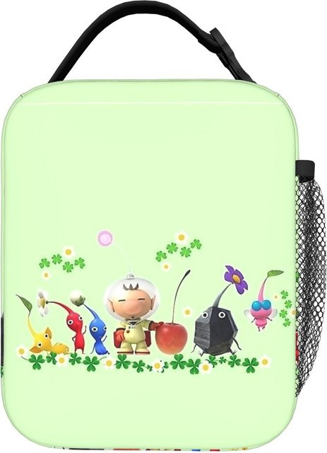 Isolierte Pikmins Videospiel Lunchtasche von Fancy Style Studio in Grün, wiederverwendbare Thermotasche für Lebensmittel und Reisen - Bild 1