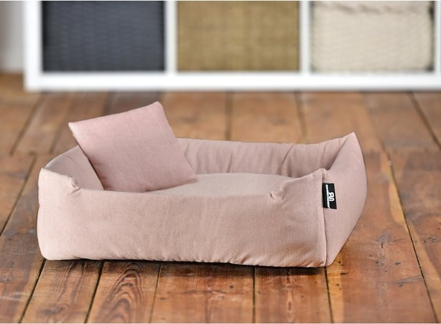 Rohrschneider Kuschelsofa für Haustiere in Rosa mit abnehmbarem Bezug und rutschfester Unterseite - Bild 1