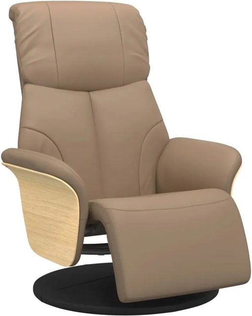 vidaXL Relaxsessel mit Fußteil in Cappuccino-Braun aus Kunstleder mit 360-Grad-Drehfunktion - Bild 1