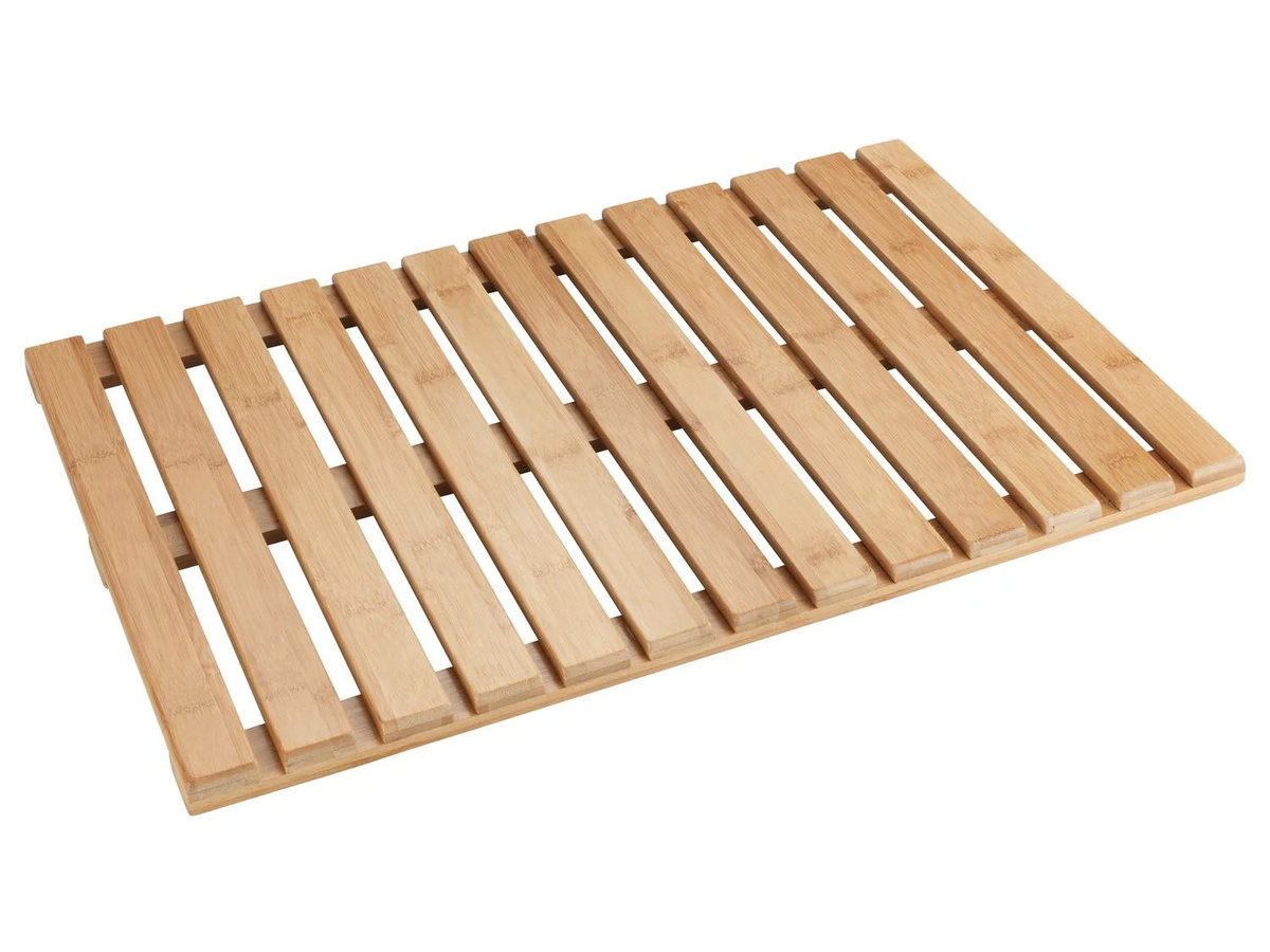 Wenko Badematte aus Bambus in Braun und Beige mit rutschhemmender Unterseite, B: 60 cm, T: 40 cm - Bild 2